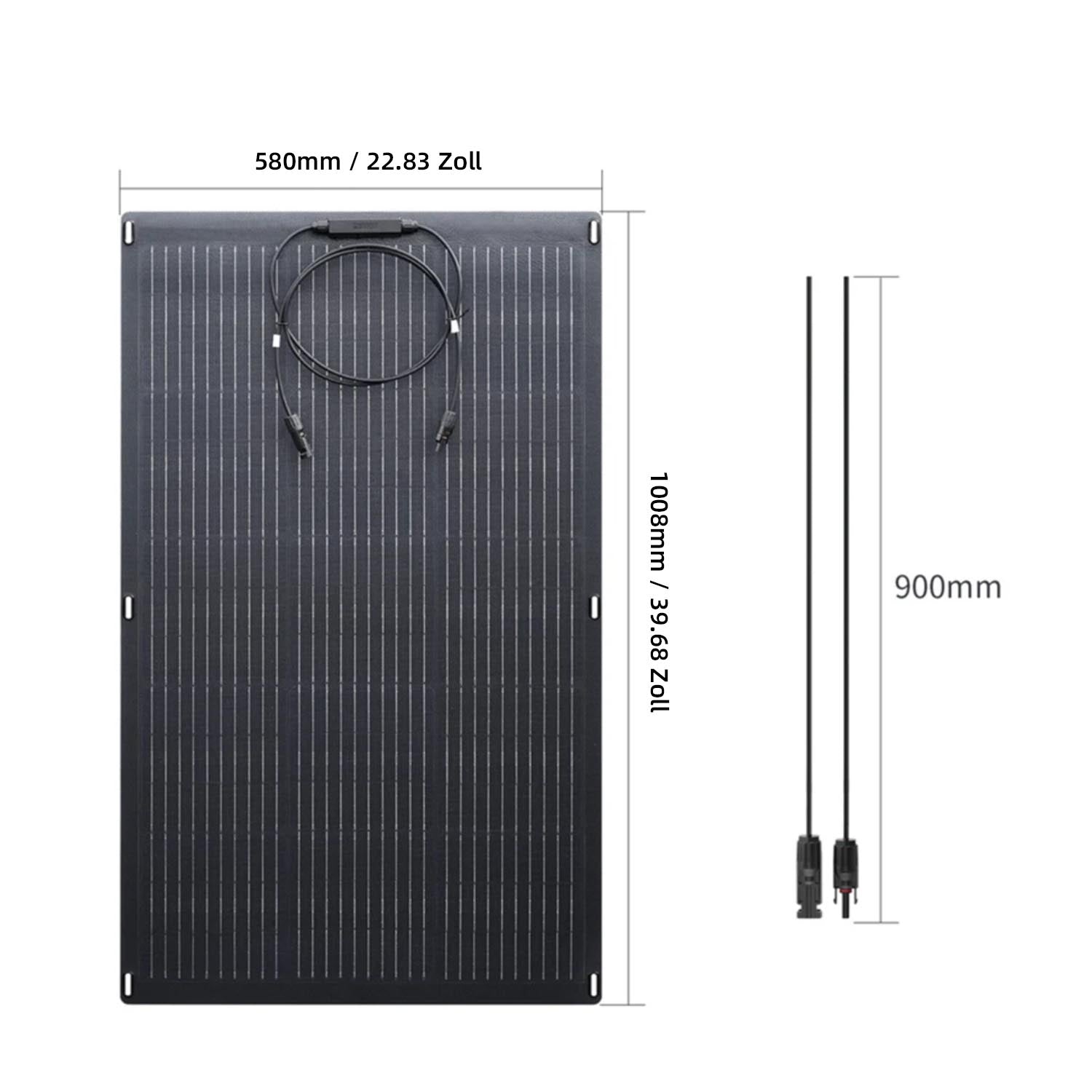 ALLPOWERS 100W Flexibles Solarpanel Monokristalliner SF100