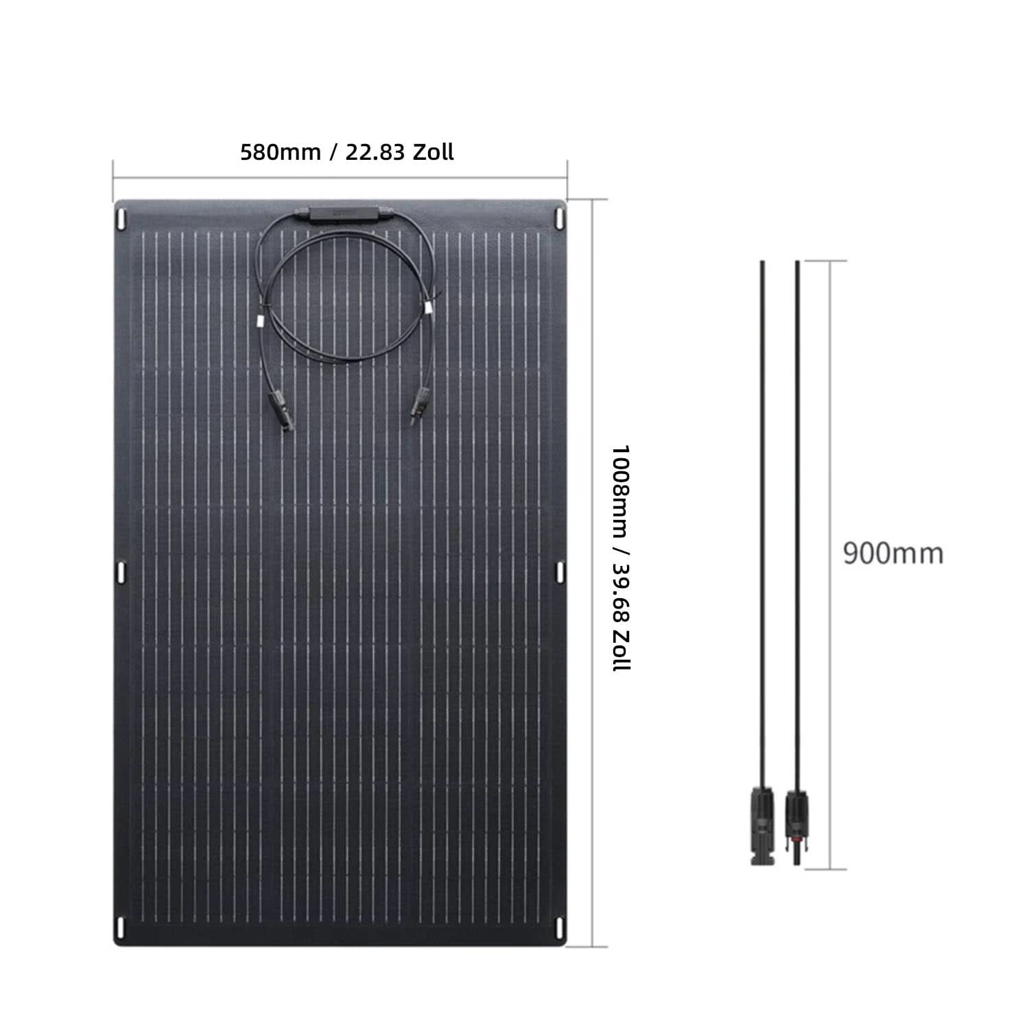ALLPOWERS 100W Flexibles Solarpanel Monokristalliner SF100