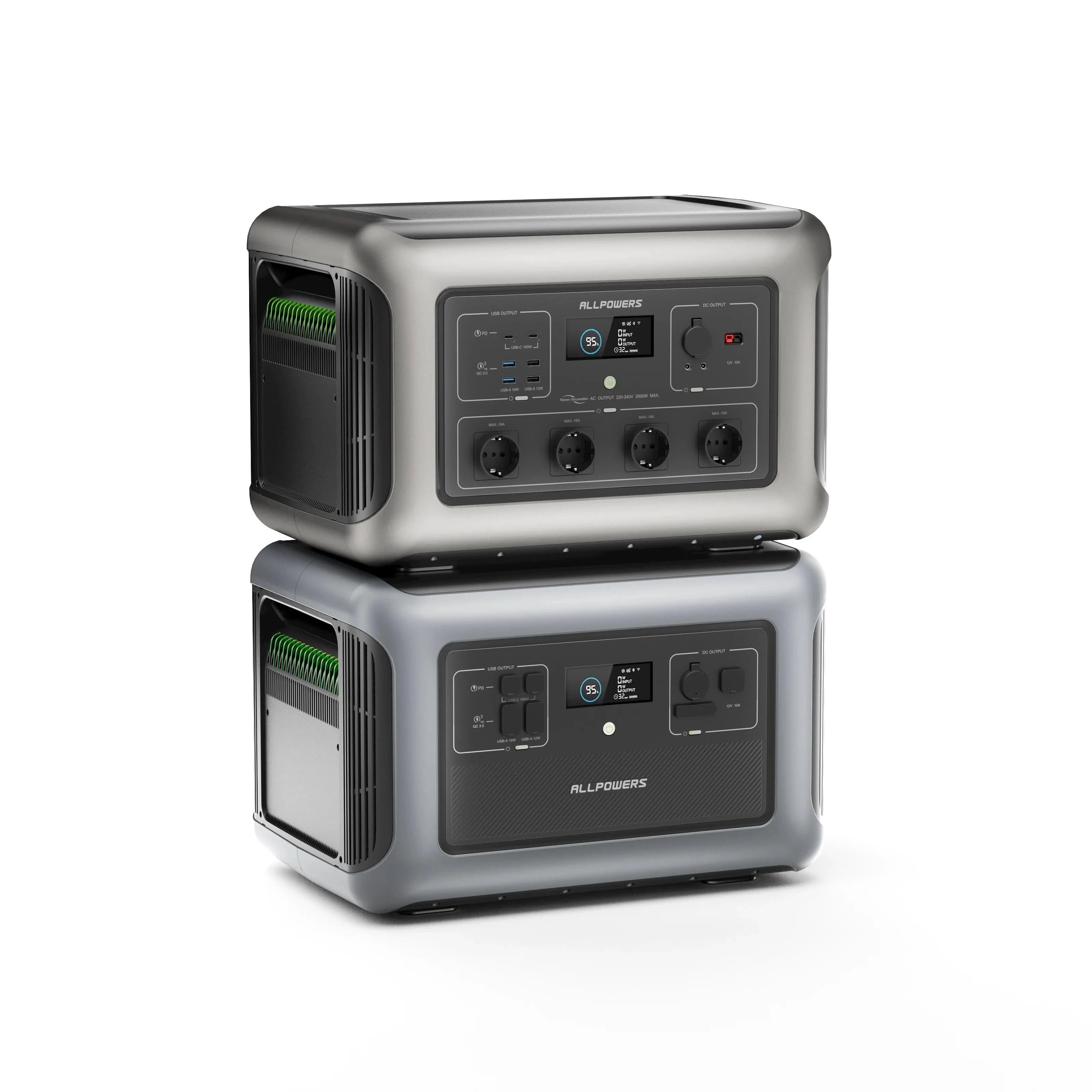 ALLPOWERS Haushaltsenergiespeicher Set R3500 + B3000 | 3500W, 3168Wh - 12672Wh