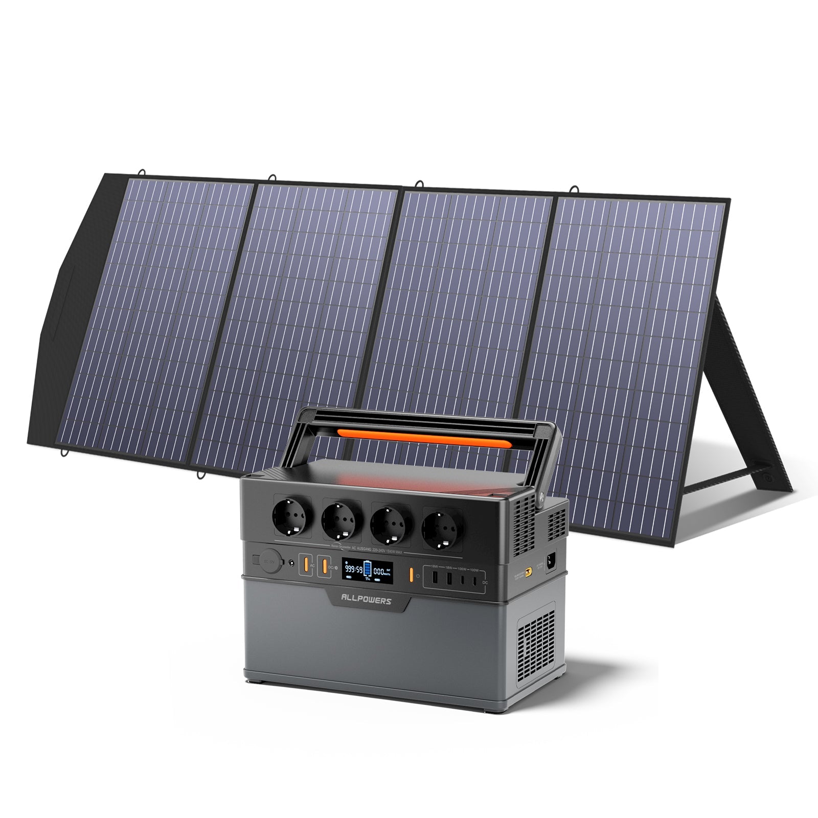 ALLPOWERS Solargenerator-Kit 1500W (S1500 Plus + SP033 200W Solarpanel)