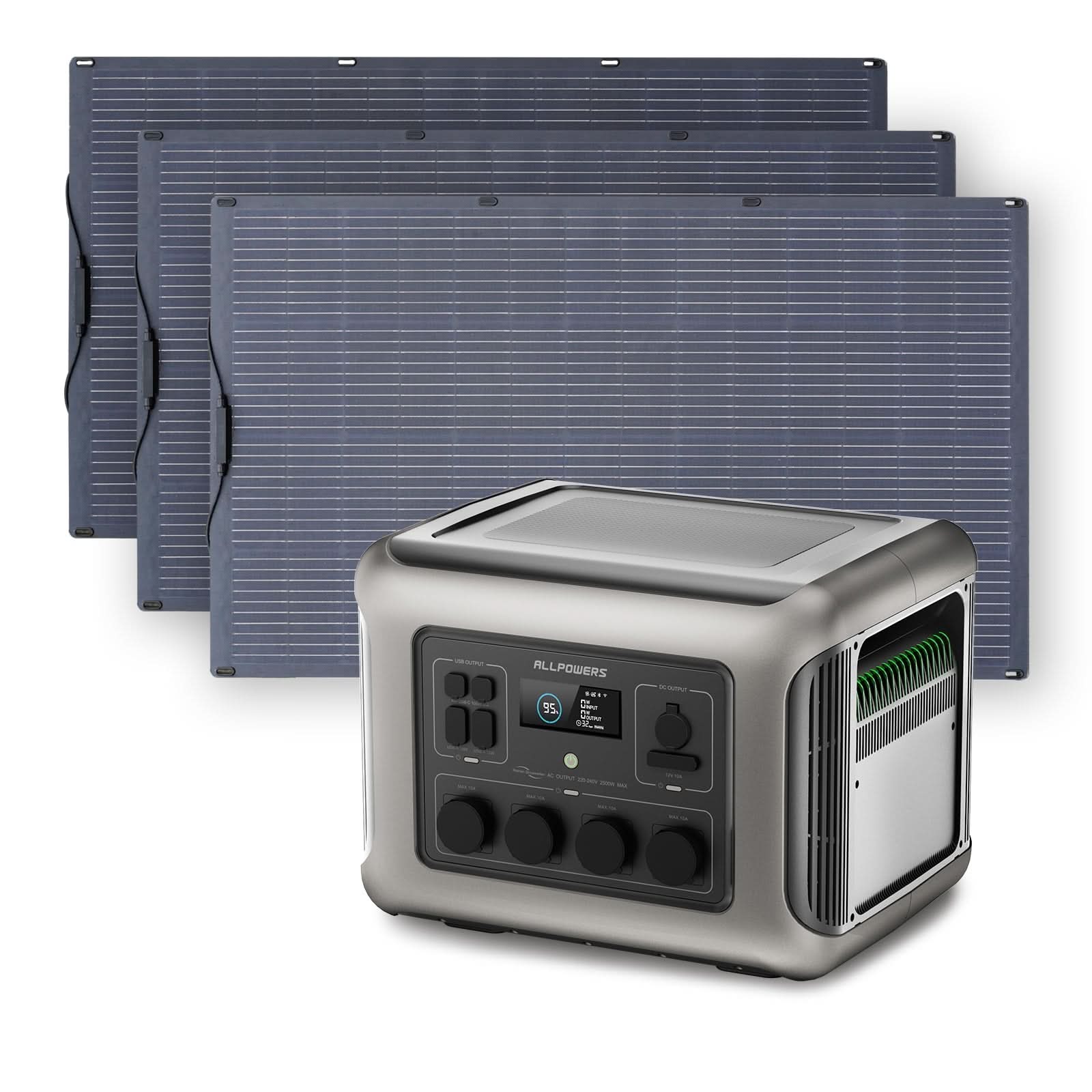 ALLPOWERS Solargenerator-Kit 2500W (R2500 + SF200 200W Flexibles Solarpanel)