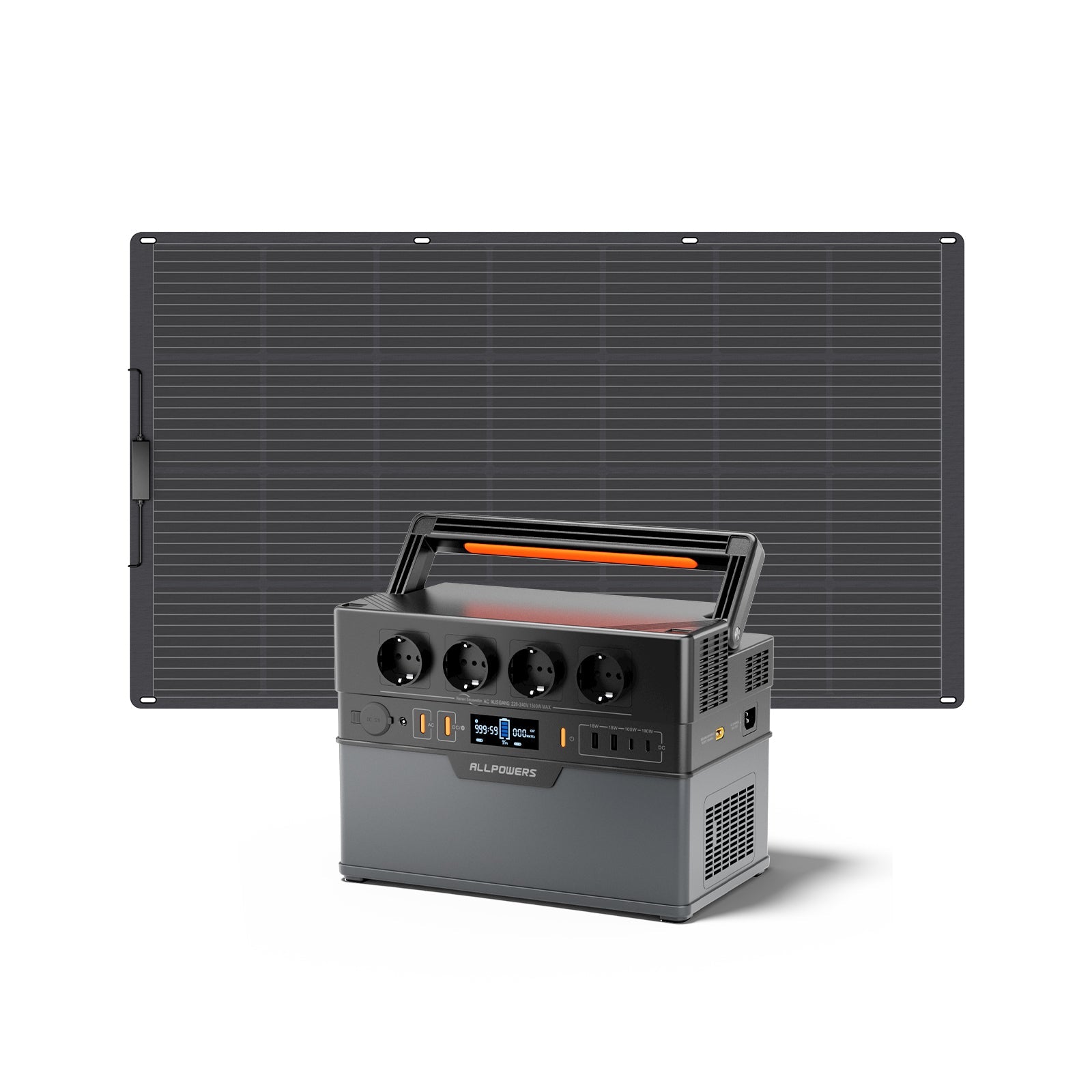 ALLPOWERS Solargenerator-Kit 1500W (S1500 Plus + SF200 200W Solarpanel)