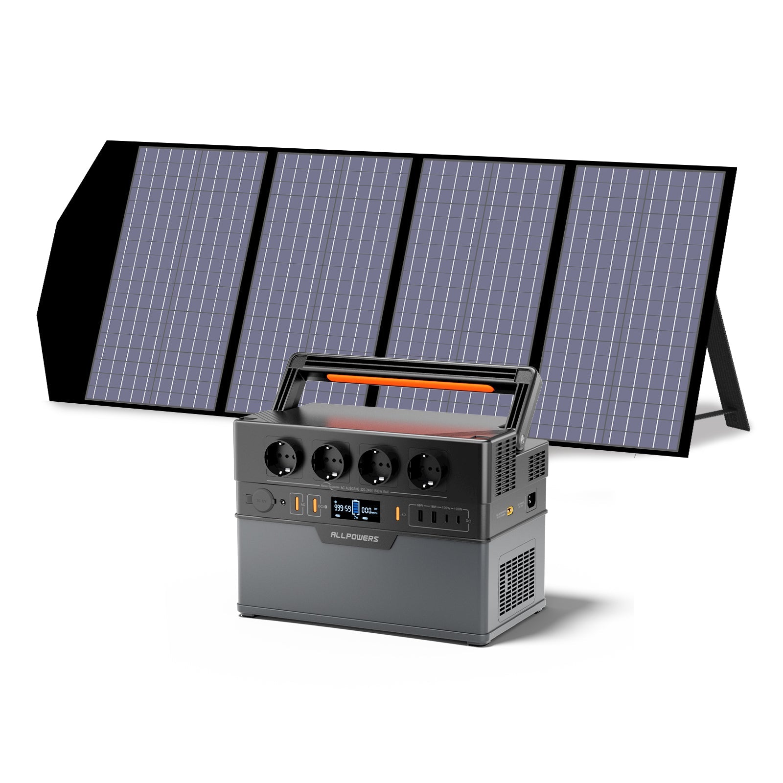 ALLPOWERS Solargenerator-Kit 1500W (S1500 Plus + SP029 140W SolarPanel)